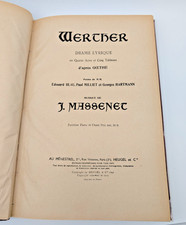 Massenet: Werther Vocal Score - Heugel & Cie Paris Vintage- French Edition