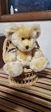 Russ Bears From The Past Kipling Small Plush Bear with Wicker Chair