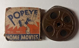 RARE Vintage 1930's POPEYE 16 mm 100 feet Movie Film Reel Original Box