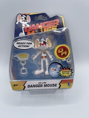 Jazwares Danger Mouse 3'' Zip-Line Action Figure Retro Cartoon Toy