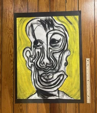 Original artwork, c.2005 -  Acrylic on paper - Neo-Expressionist style - 18x24in