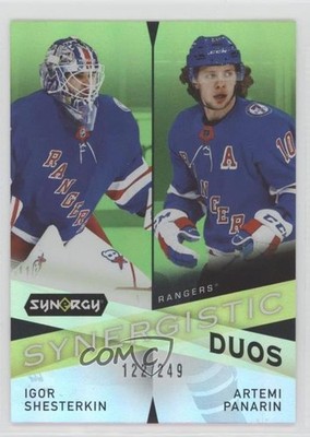 2022 Synergy Synergistic Duos Star-Star Green Igor Shesterkin Artemi Panarin a3q