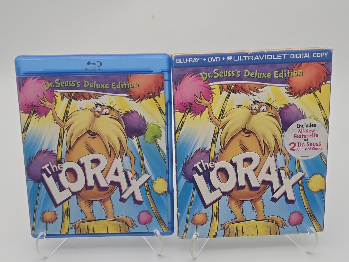 Dr. Seuss The Lorax Deluxe Edition Blue Ray DVD w/ Slipcover - No