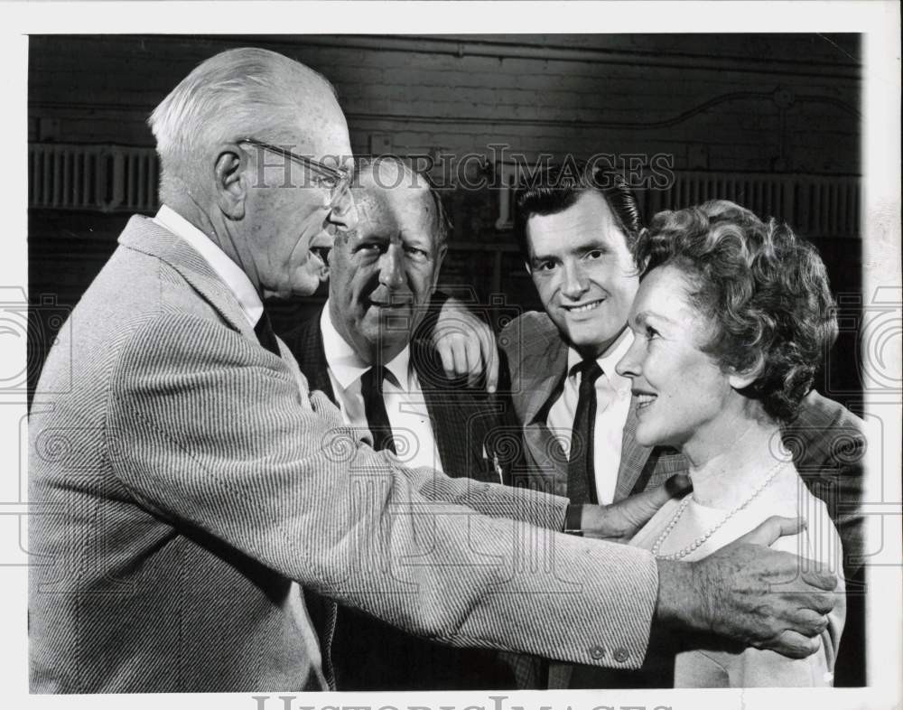 Press Photo Stage's George Abbott, Actress Maureen O'Sullivan; Comics Ford, Bean