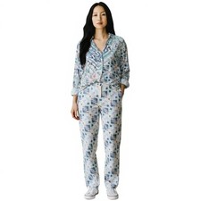 Johnny Was Filomena Pajama Womens Large Floral Print 2pcs Top Bottom PJ Set Pima
