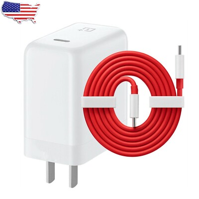 65W Charger Dual Type-C Cable Fits For Oneplus 7 Pro/7T Pro/8 Pro/8T/9 Pro US