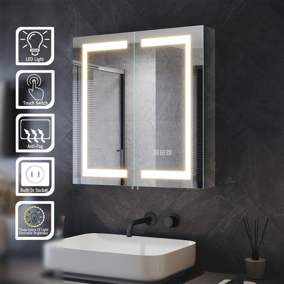 Led Bathroom Mirror Cabinet With Shaver Socket | Cabinets Matttroy