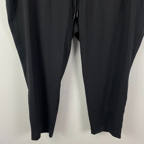 Livi Lane Bryant Ankle Trouser Size 26/28 Long Black Tapered Leg Drawstring - Picture 3 of 10