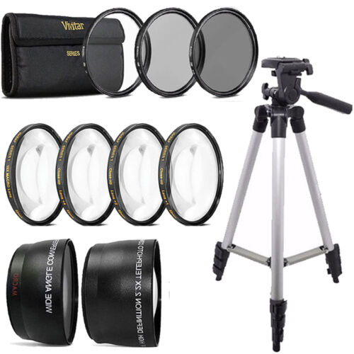 58mm Fisheye Wide Angle & Telephoto Lens Top Accessory Kit for Canon DSLR Camera - Afbeelding 1 van 5