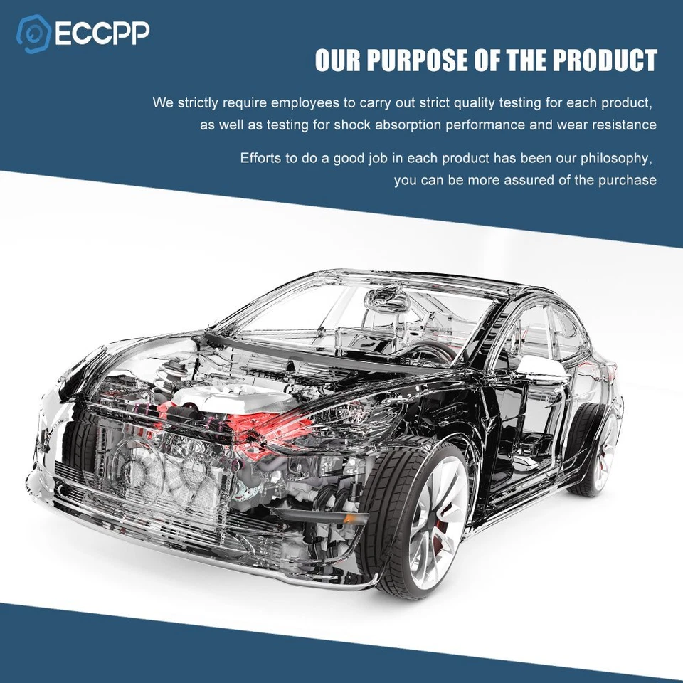 Front Struts Rear Shock Sway Bars for 2005 2006 2007 2008-2012 Nissan Pathfinder - Image 3 of 4