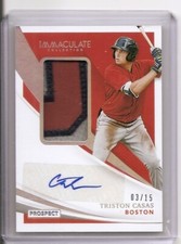 2021 Immaculate Collection Triston Casas Holo Silver Prospect Patch Auto /15