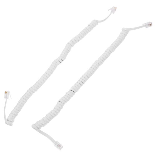 2 Pcs Telephone Cable Telescopic Coiled Cords for Landline - Zdjęcie 5 z 12