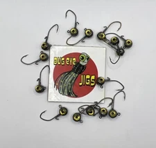 15 Pack  1/16 Oz Size 4 Sickle Hooks Jigs Heads With 3D eyes & Wire Keeper