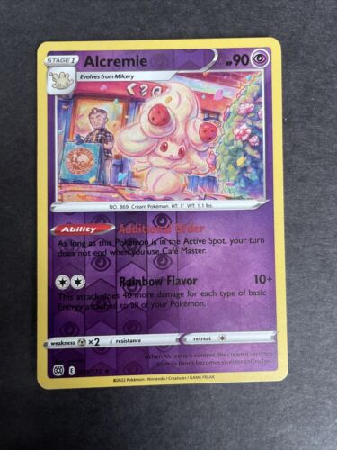 Pokémon TCG Alcremie Sword & Shield: Brilliant Stars 071/172 Reverse Holo Rare - Picture 1 of 2
