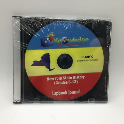 New York State History Lapbook Journal Cyndi Kinney (2012, CD-ROM) Free Ship New