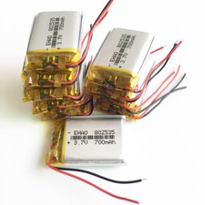 Lots 10pcs 3.7V 700mAh Lipo Li Polymer Rechargeable Battery 802535 For Watch GPS