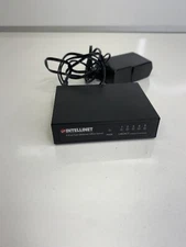 Intellinet 5 Port Network Switch 10/100 Mbps Fast Ethernet Switch w/ AC Adapter