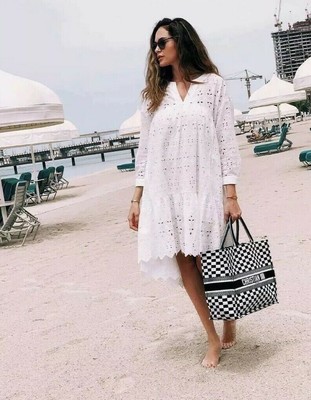 zara openwork embroidery dress