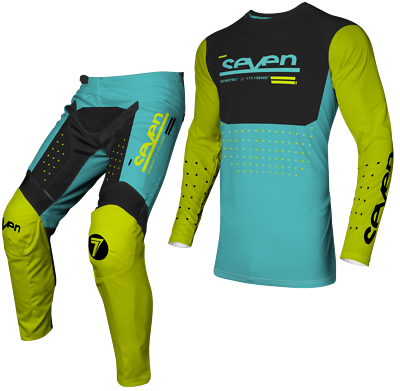 SEVEN VOX APERTURE MOTOCROSS KIT TEAL YELLOW KIDS YOUTH FOX THOR FLY  ALPINESTARS