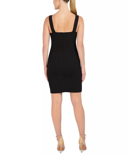 BCBGENERATION Bodycon Dress Size 2 Black Sweetheart Neck Sleeveless NWT $98 - Picture 3 of 6