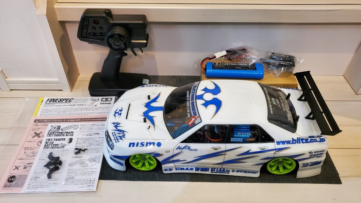 Tamiya TT-01 BLITZ ER34 D1 SPL SPEED WAY PAL 1/10 Skyline RC Radio Control Set