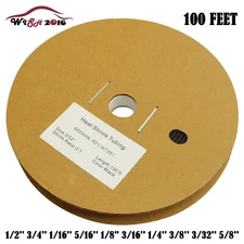 100 FT. 100 Feet BLACK 3/16" 5mm Polyolefin 2:1 Heat Shrink Tubing Tube Cable UL