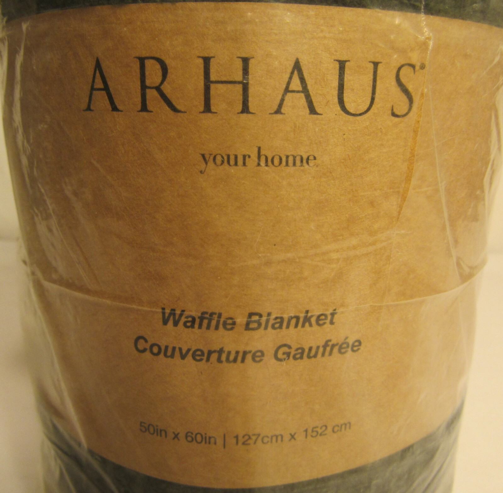 Arhaus Waffle Knit Throw Blanket Dark Green FabFitFun Fall 2021 50in X