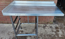 DISHWASHER FEED OUT TABLE WITH 50CM BASKET RACK, 120 X 70CM, £195+VAT