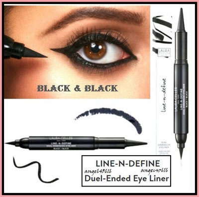 Laura Geller LINE ~N~ DEFINE Eyeliner BLACK & BLACK  Dual Dimension F/S BOXED