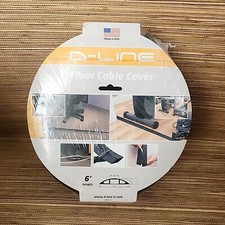 D-Line Floor Cable Cover Black 6 Foot 6' Hide Cables Cords New About 2.25" USA