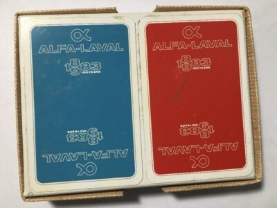 Vintage 1983 Playing Cards Alfa-Laval 100 year Anniversary sealed Ferd Platnik