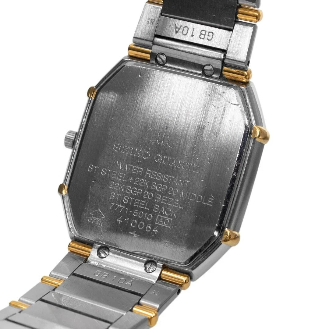 Seiko Credor Men's Vintage Watch 22KT Gold Square Slim Stylish