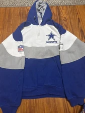 Vintage Dallas Cowboys NFL Pro Line Apex One Hoodie Sweatshirt Blue Mens Size S