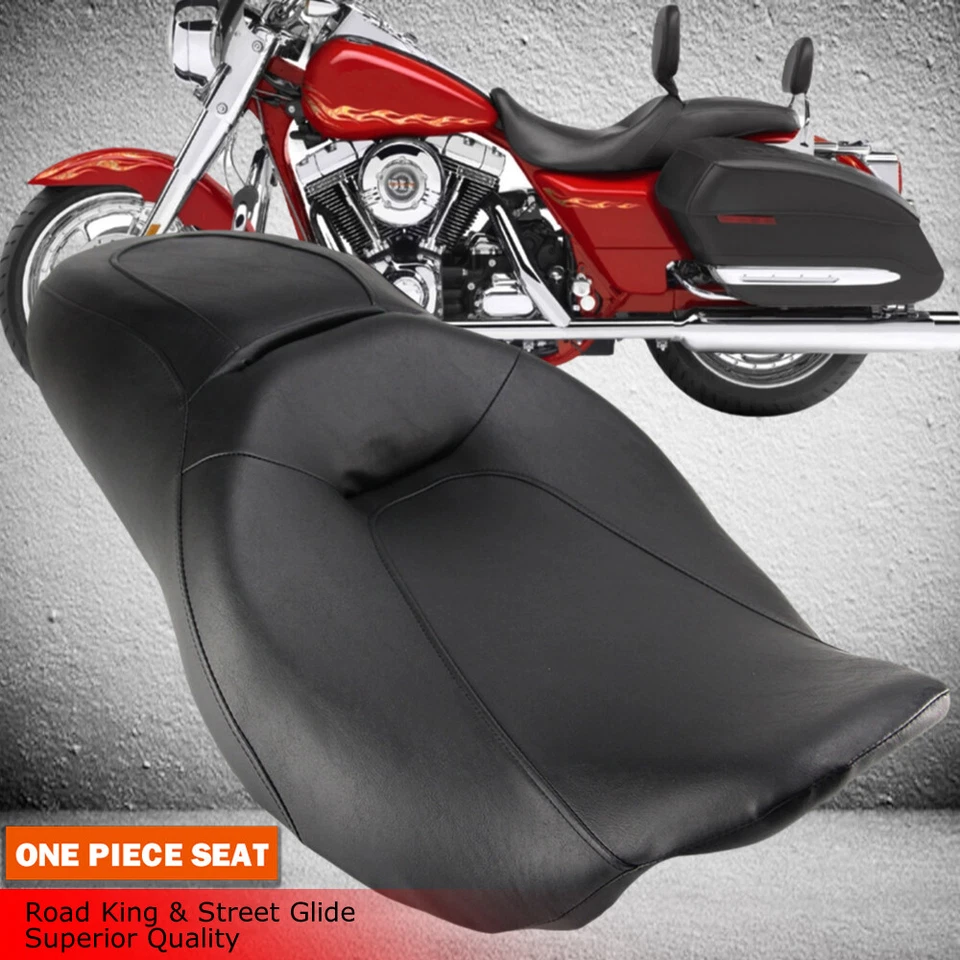 Low-Pro Driver Passenger Seat For Harley Touring Road King FLHR Street Glide 08+ Foto 2 de 4