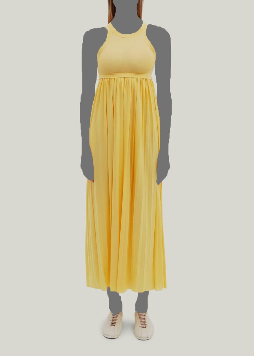 $670 VAARA Womens Yellow Pleated Scoop-Neck Maxi Dress Size Small | eBay $670 VAARA Womens Yellow Pleated Scoop-Neck Maxi Dress Size Small | eBay