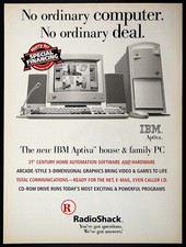 IBM Aptiva Family PC Computer Radio Shack Vintage Print Ad 1997