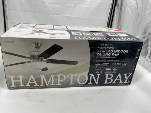 LED Indoor Brushed Nickel Ceiling Fan 