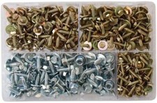 400 x Assorted Acme Screw  Hex Head + Washer Self Drilling 8-14 Gauge BZP Screw