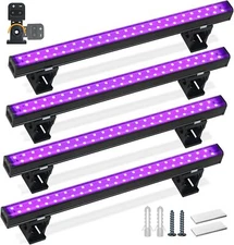 Barrina 4PCS LED UV Black Light Bar Fixture Ultraviolet Lamp Strip DJ Party Club