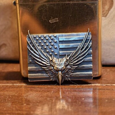 1 piece Brass Eagle avatar sticker lighter DIY accessories