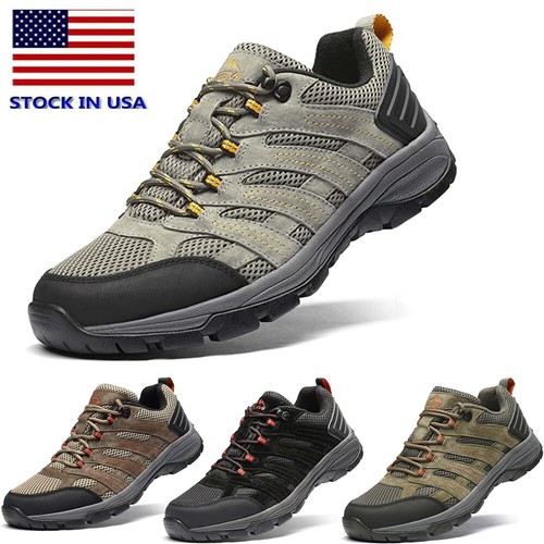 Men's Hiking Shoes Suede Leather Outdoors Lightweight Breathable