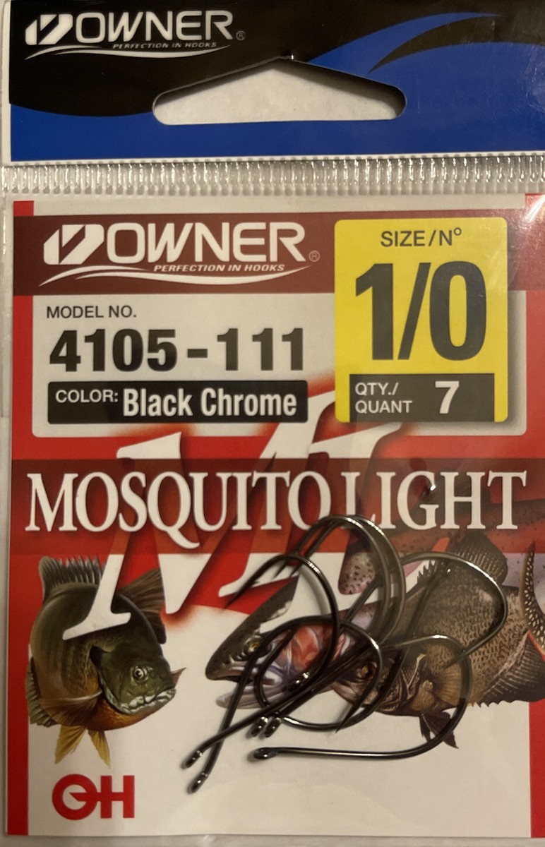 Owner Mosquito Light Hook 4105 Drop Shot Hook Freshwater Bass Trout Select  Size