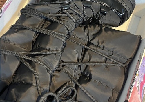 Botas de invierno Jeffrey Campbell Snowie plataforma hasta la rodilla nuevas en caja para mujer talla 8” - Imagen 10 de 18