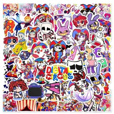 60Pcs Set Of Amazing Digital Circus Stickers Computer and phone case stickers
