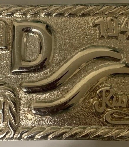 John Wayne SOLID STERLING SILVER 925 Red River D Belt Buckle 1946 Movie Westerns - Picture 3 of 6