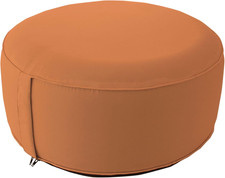 Pouf Da Esterno Rotondo Gonfiabile, Arancione, 55 X 55 Cm, Con Fodera Collezione