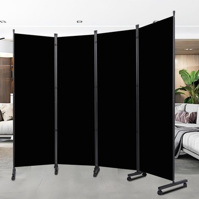 Room Divider Portable 88'' Partition Room Dividers and Folding Privacy Screen...