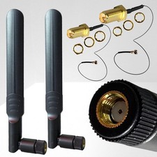 2-Pack Dual Band Antenna WiFi 2.4GHz 5GHz 5.8GHz 8dBi RP-SMA Male,U.FL Black