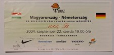Hungary vs Germany European Qualifier Basketball Game TICKET 2004,Dirk Nowitzki