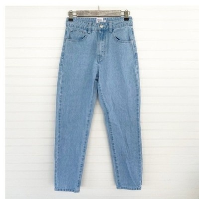Princess Polly Mom Jeans Womens Size 2 Light Wash High Waisted Relaxed Denim